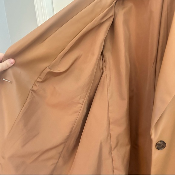 A New Day Faux Leather Tan Blazer Button Jacket - Picture 9 of 12